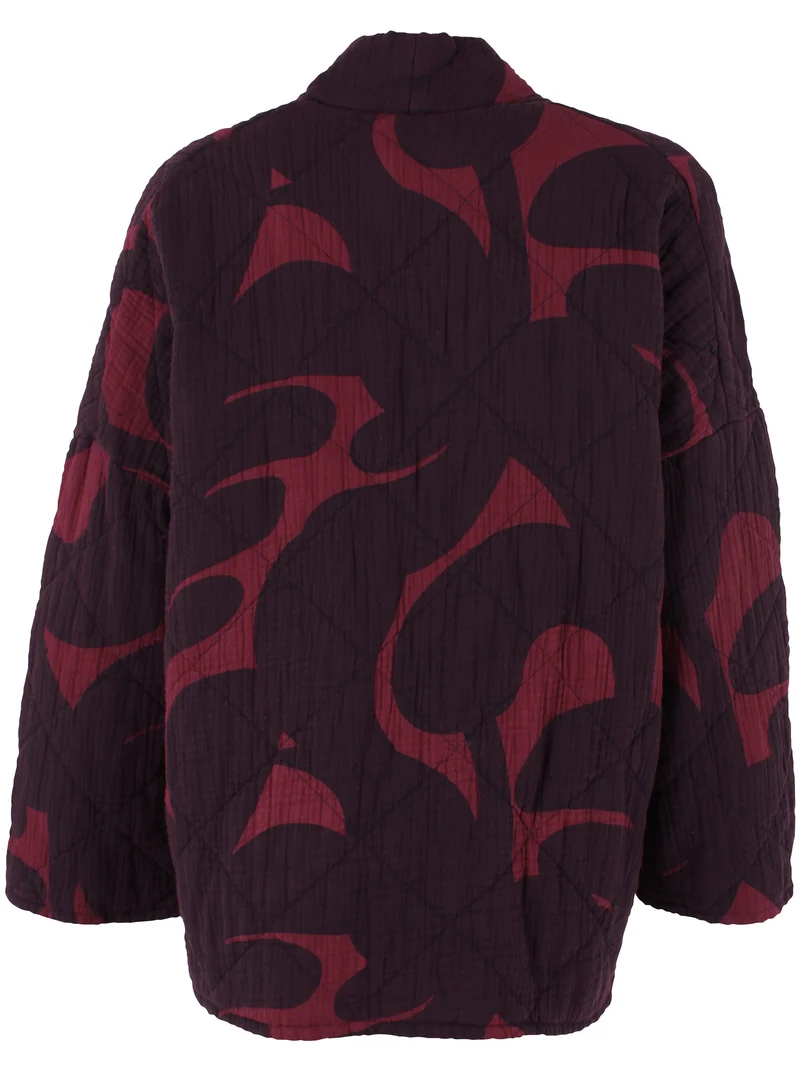Danekatrin Quilt AOP Jacket Dark Wine/Dark Cherry TROPS