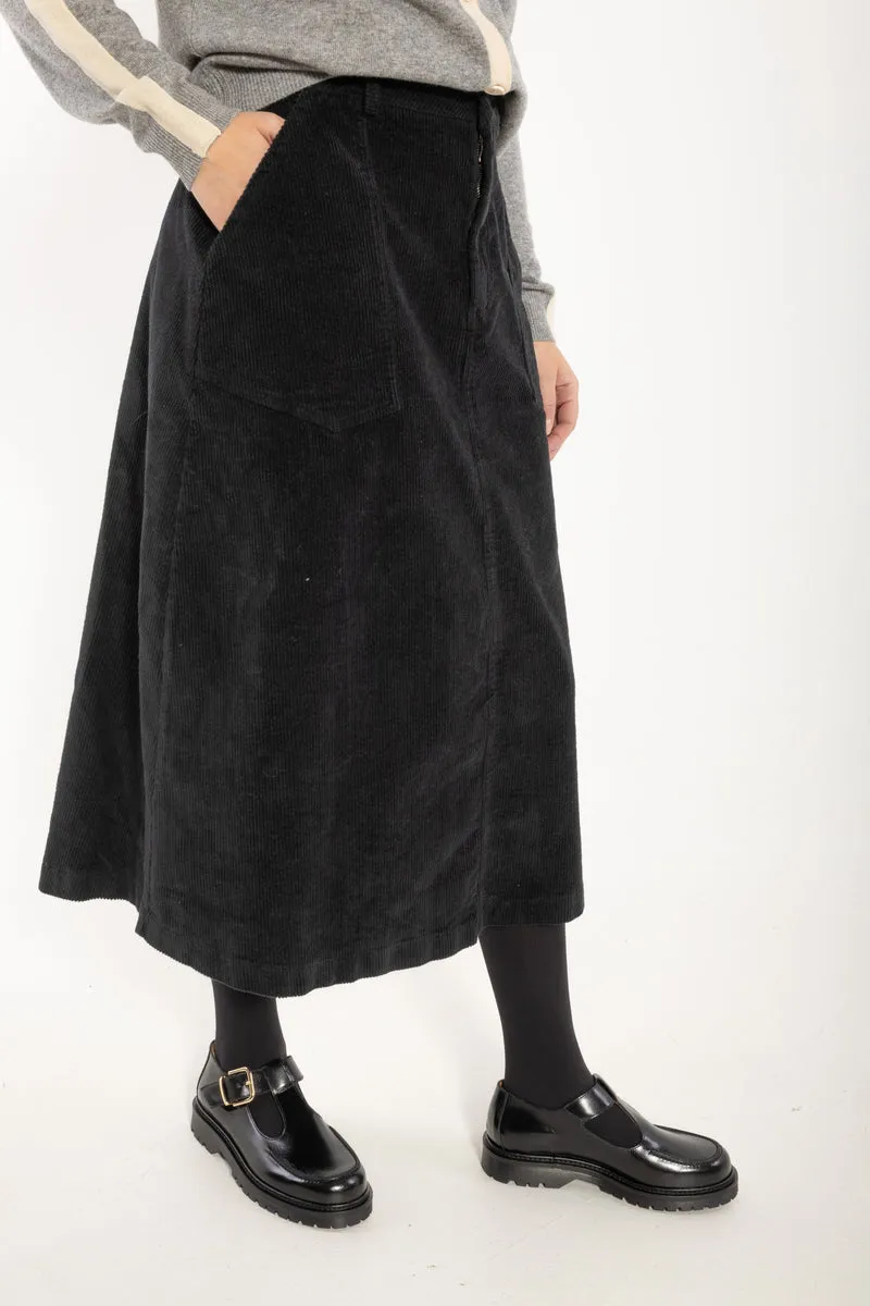 Danesweetie Cord Stretch Skirt Black