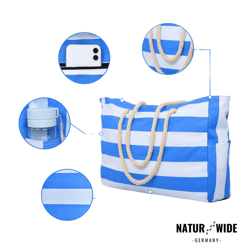 Strandtasche mit Reißverschluss