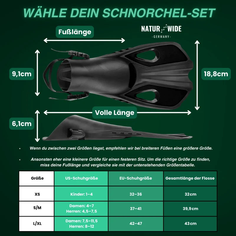 Verstellbare Schnorchel-Flossen