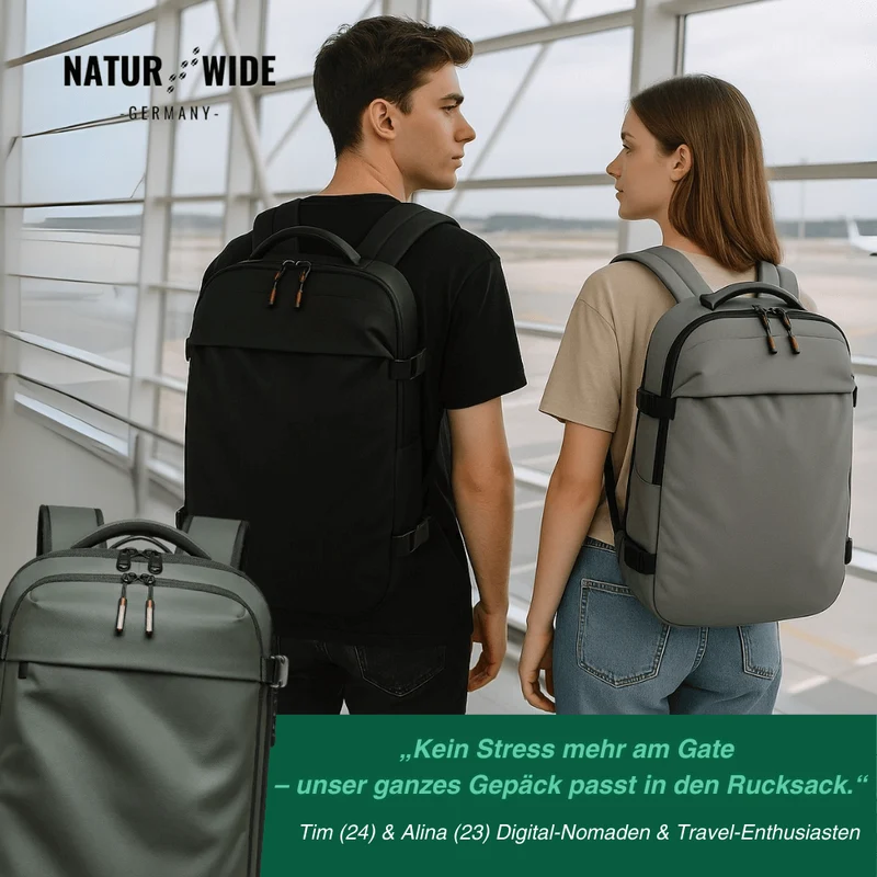 Kompressions-Rucksack mit Vakuum-Kompression & Laptopfach für jede Reise