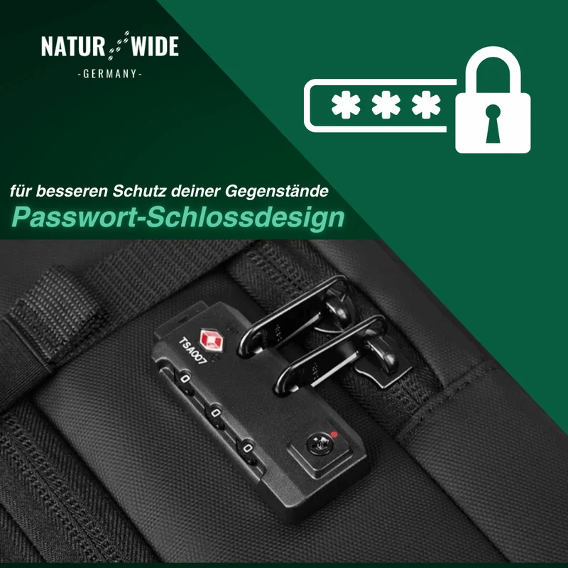 Kompressions-Rucksack mit Vakuum-Kompression & Laptopfach für jede Reise