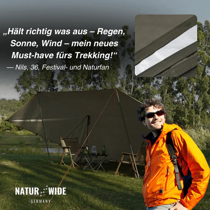 Vielseitiges Sonnen- & Regenschutz-Tarp