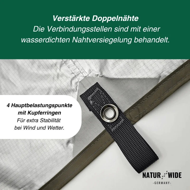 Vielseitiges Sonnen- & Regenschutz-Tarp