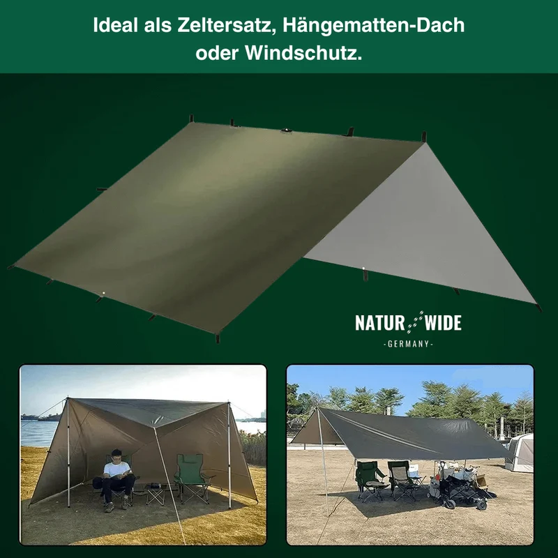 Vielseitiges Sonnen- & Regenschutz-Tarp