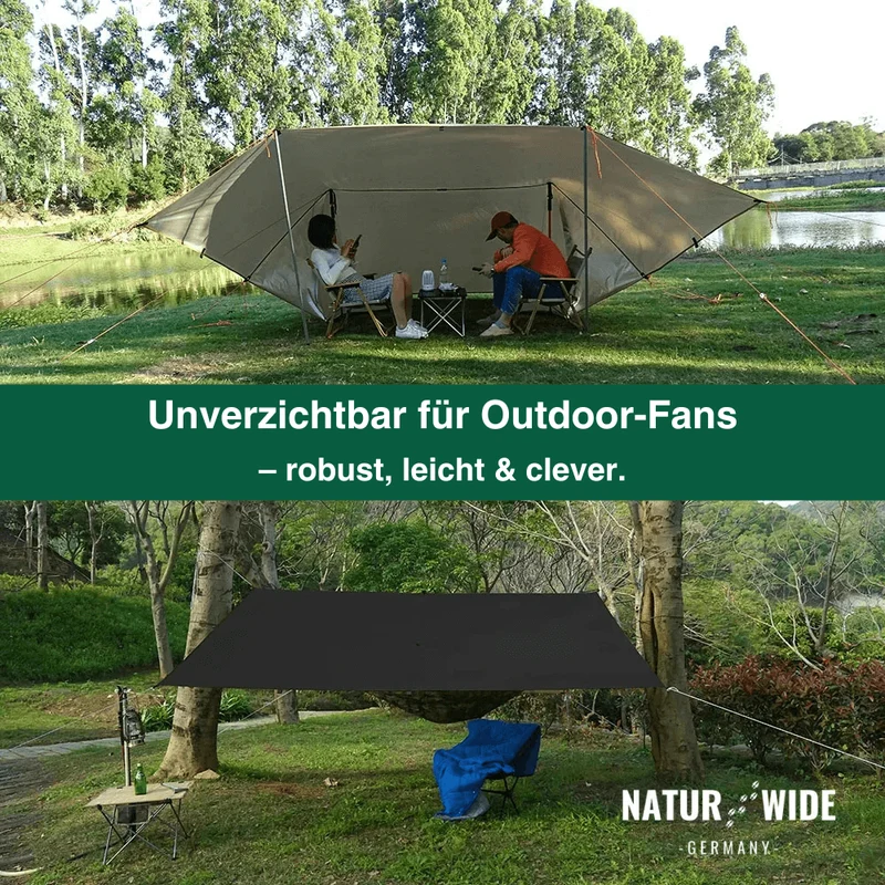 Vielseitiges Sonnen- & Regenschutz-Tarp