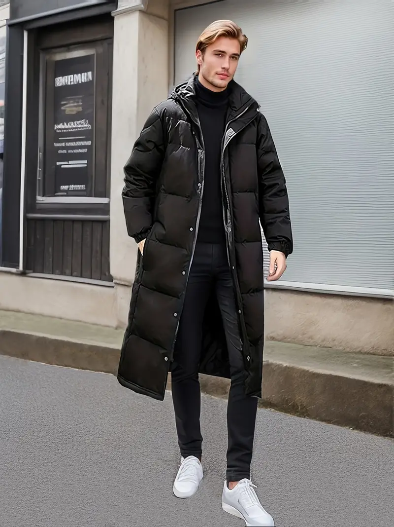 Drune - Warme Lange Gesteppte Winterjacke für Männer
