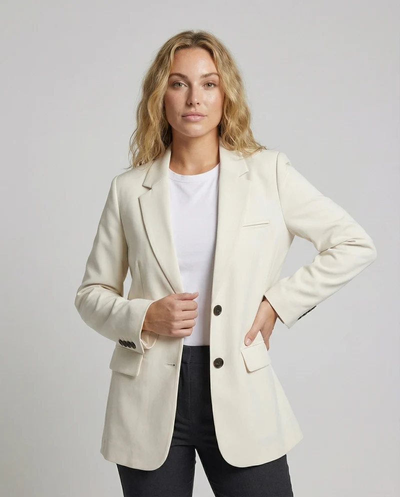 Damen Präzise Manschettenknöpfe Zweiknopf-Blazer