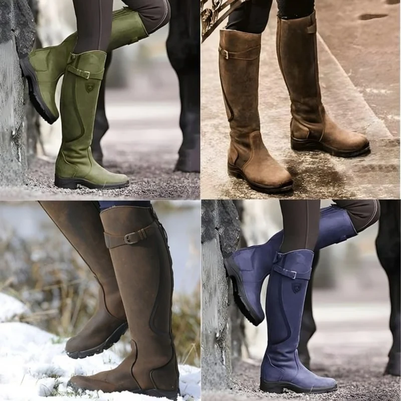 Knielange Stiefel | Wasserfest | Rutschfest | Reitstiefel | Damenstiefel Drune