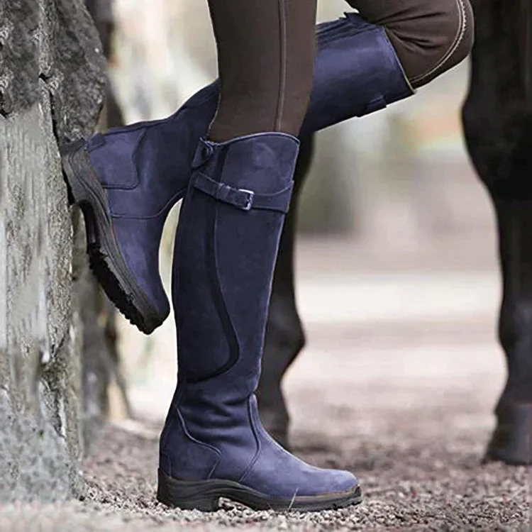 Knielange Stiefel | Wasserfest | Rutschfest | Reitstiefel | Damenstiefel Drune