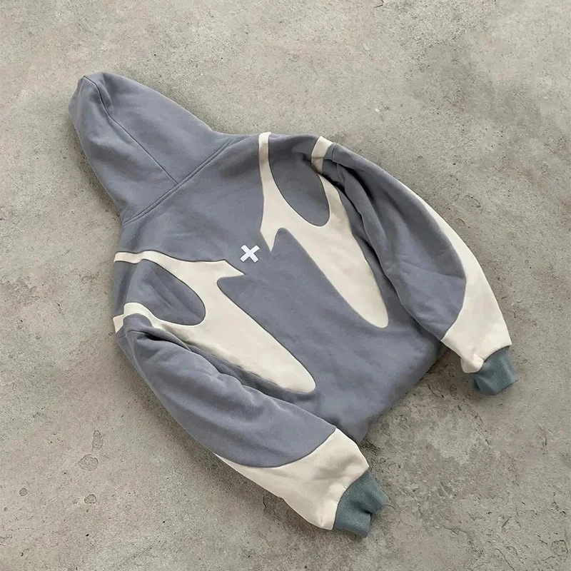 Drune | Zip Hoodie mit Teufelsmotiv