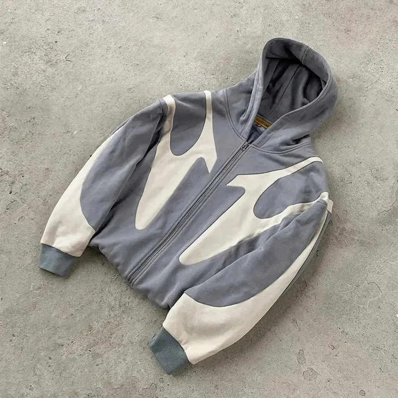 Drune | Zip Hoodie mit Teufelsmotiv