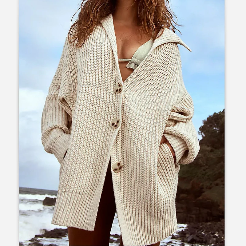 Damen Über-sized Strickjacke Drune
