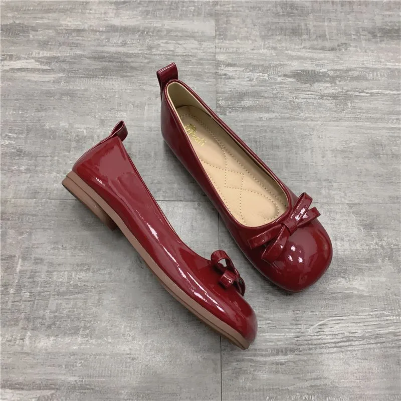 Damen Ballerina-Schuhe mit eleganter Schleifen-Applikation Drune