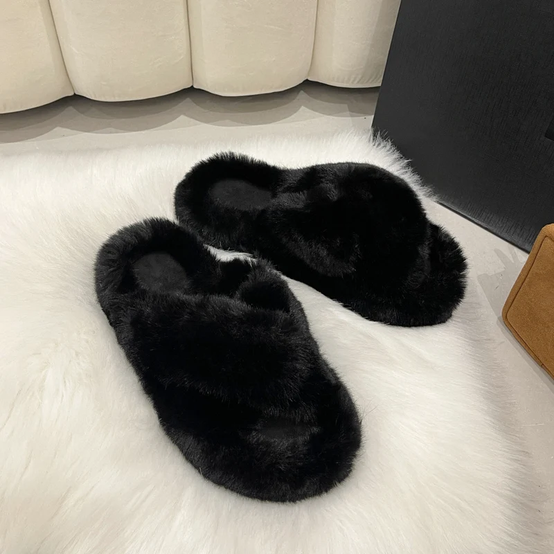 Damen Flauschige Hausschuhe mit kuscheligem Innenfutter Drune