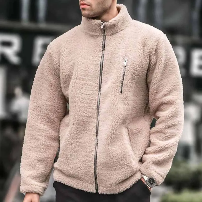 Herren kuschelige Fleecejacke mit praktischem Reißverschluss Drune
