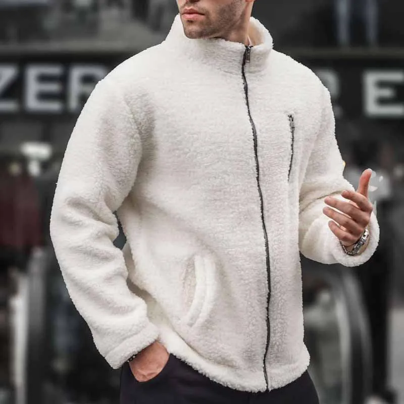 Herren kuschelige Fleecejacke mit praktischem Reißverschluss Drune