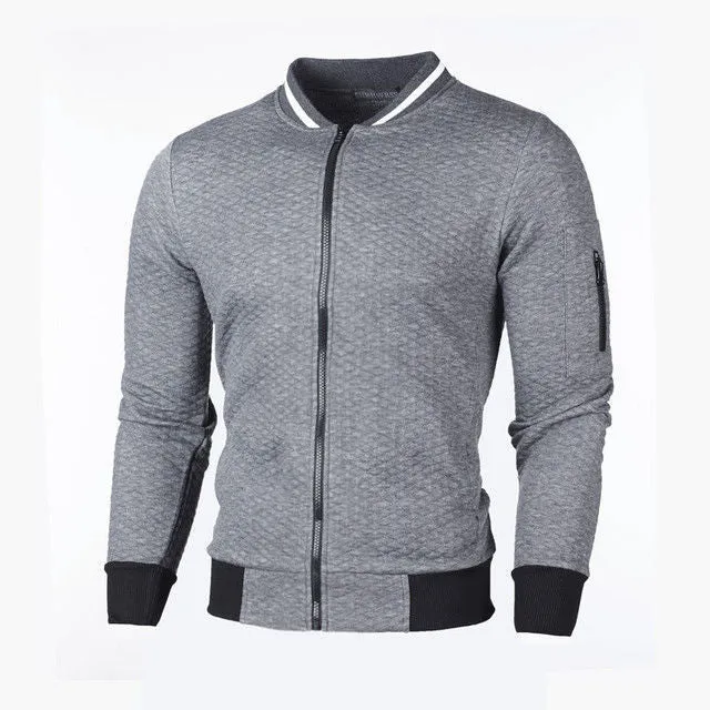Herren Sweatjacke mit hochwertiger Struktur und sicherer Reißverschlusstasche Drune