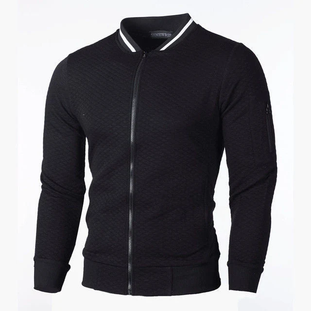 Herren Sweatjacke mit hochwertiger Struktur und sicherer Reißverschlusstasche Drune