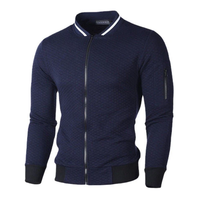 Herren Sweatjacke mit hochwertiger Struktur und sicherer Reißverschlusstasche Drune