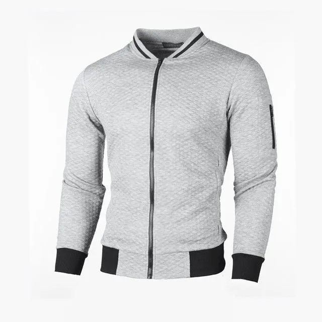 Herren Sweatjacke mit hochwertiger Struktur und sicherer Reißverschlusstasche Drune