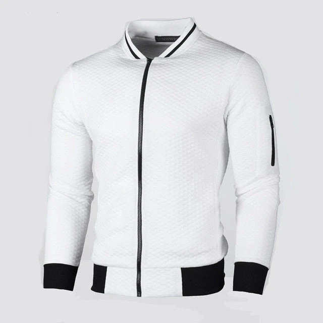Herren Sweatjacke mit hochwertiger Struktur und sicherer Reißverschlusstasche Drune
