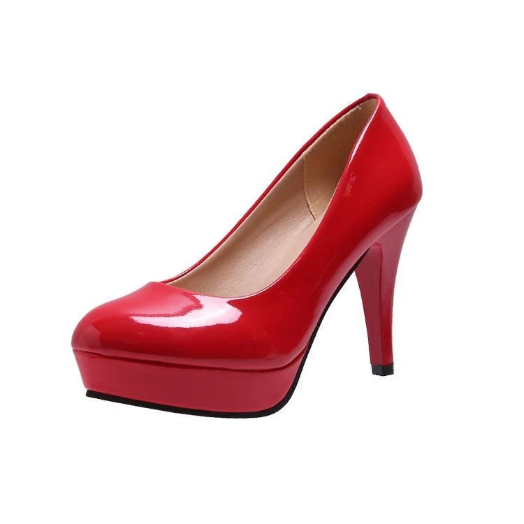 Damen Hochwertige Lackleder-Pumps mit komfortablem Plateau Drune