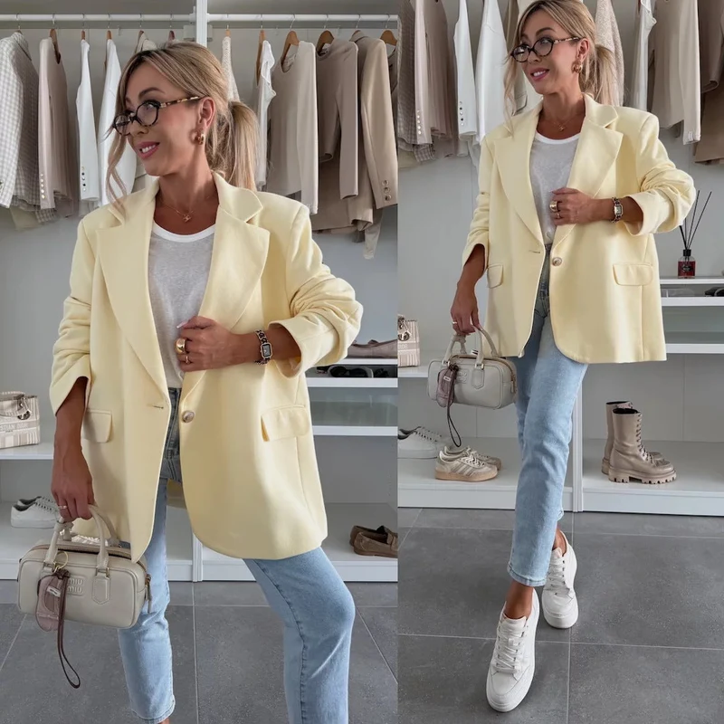 Damen oversized Blazerjacke mit modernem Schnitt und nachhaltigen Materialien Drune