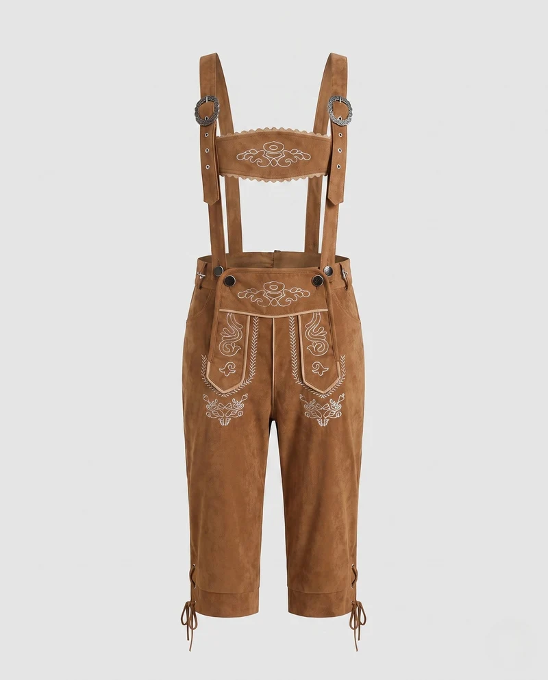 Damen Trachten-Latzhose mit kunstvoller Stickerei Drune