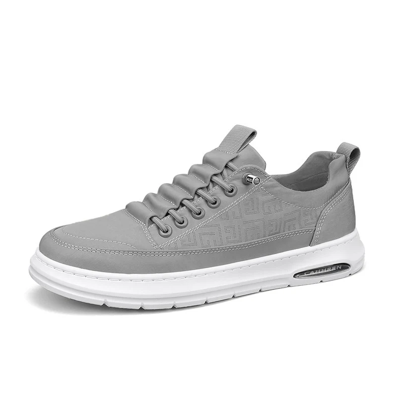 Herren urbaner Komfort‑Sneaker mit geprägtem Seitenmuster, gepolsterter Schnürlasche und dämpfender Luftkapselsohle Drune