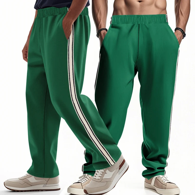 Herren nan lockere Trainingshose mit elastischem Bund und seitlichen Kontraststreifen Drune