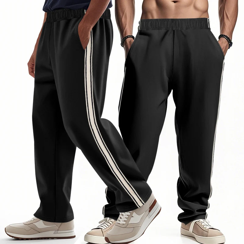 Herren nan lockere Trainingshose mit elastischem Bund und seitlichen Kontraststreifen Drune