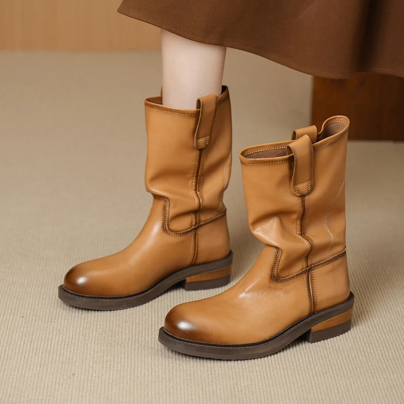 Damen Modische und bequeme Stiefel Drune