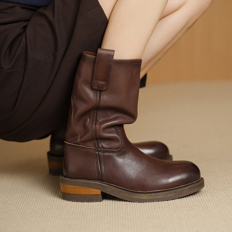 Damen Modische und bequeme Stiefel Drune