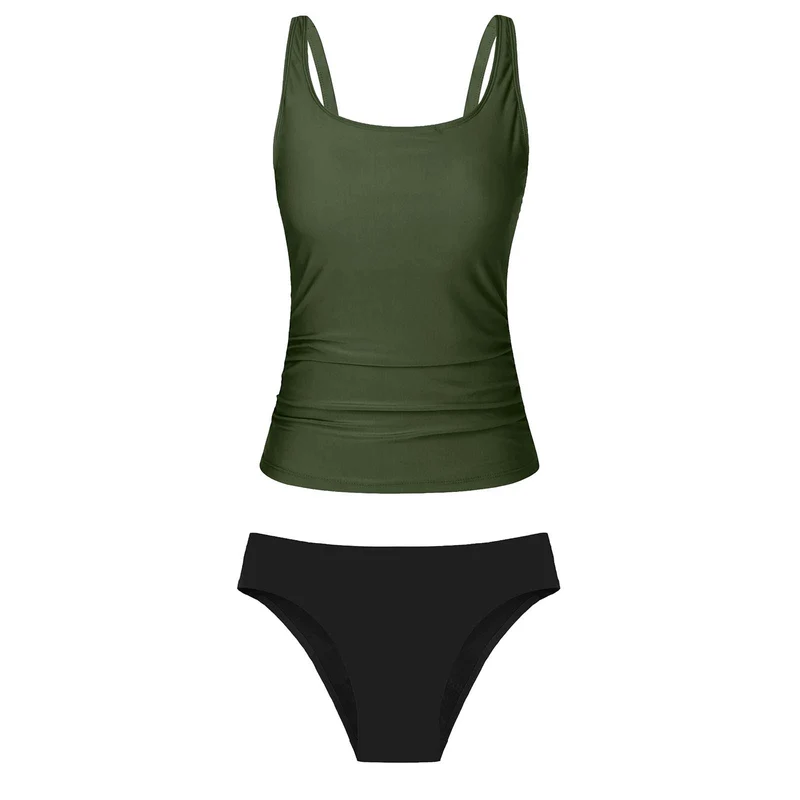 Damen Bikiniset mit floralem Oberteil und klassischem Unterteil Drune