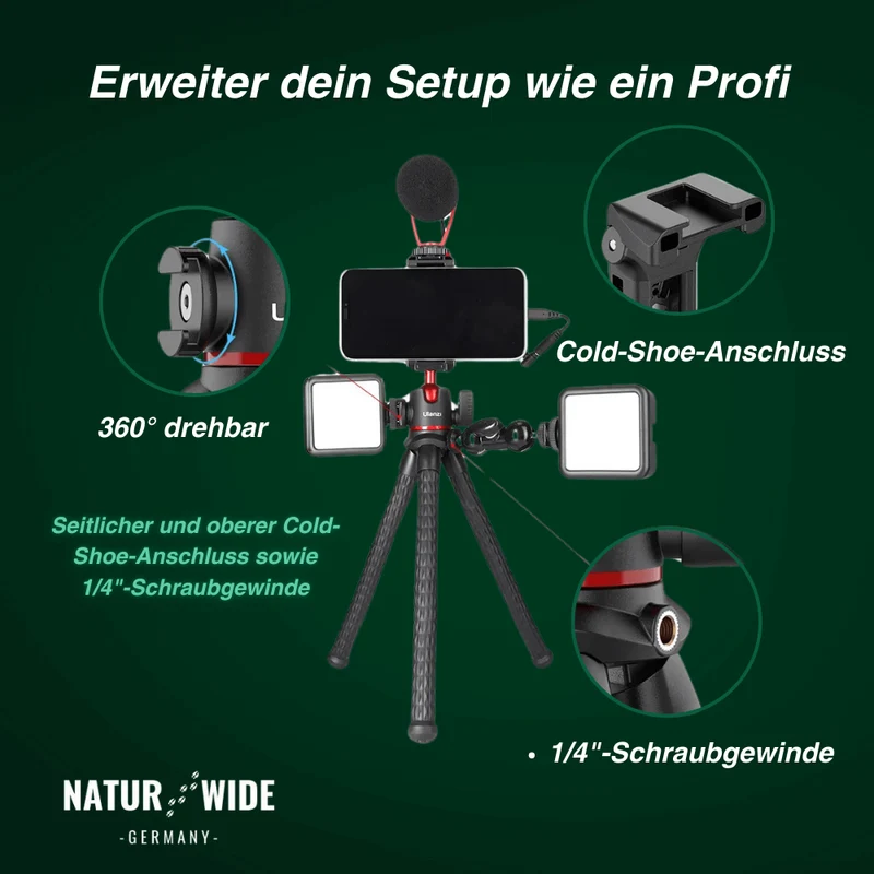 Flexibles Octopus-Stativ – Vielseitig für Kamera & Smartphone