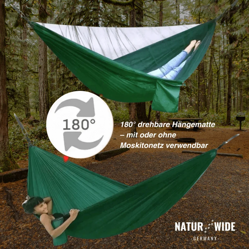 Camping-Hängematte mit Moskitonetz