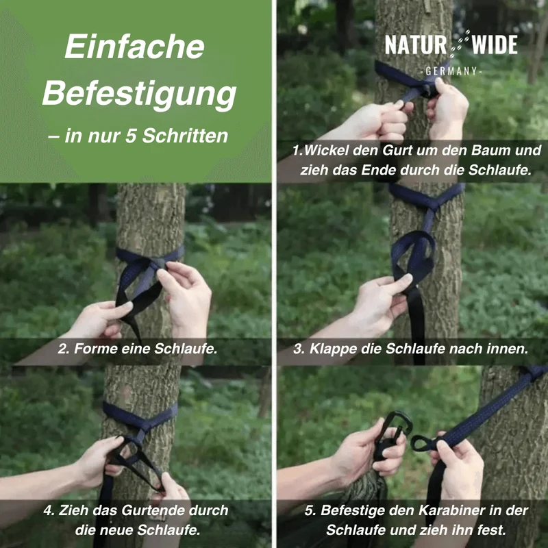 Camping-Hängematte mit Moskitonetz
