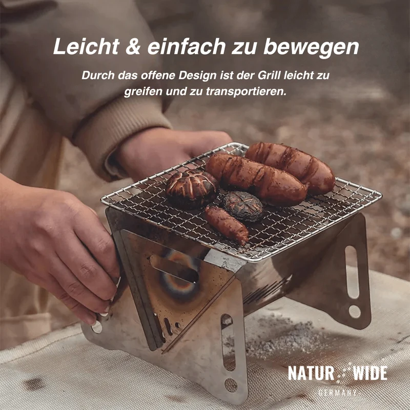 Klappbarer Edelstahl-BBQ-Grill