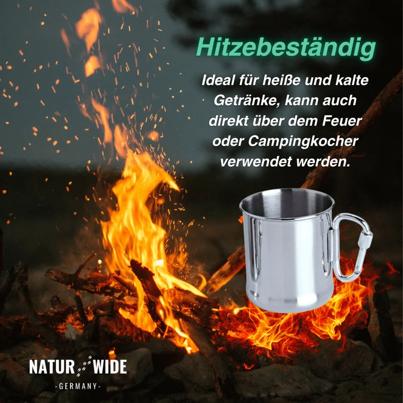 Robuster Edelstahl-Campingbecher