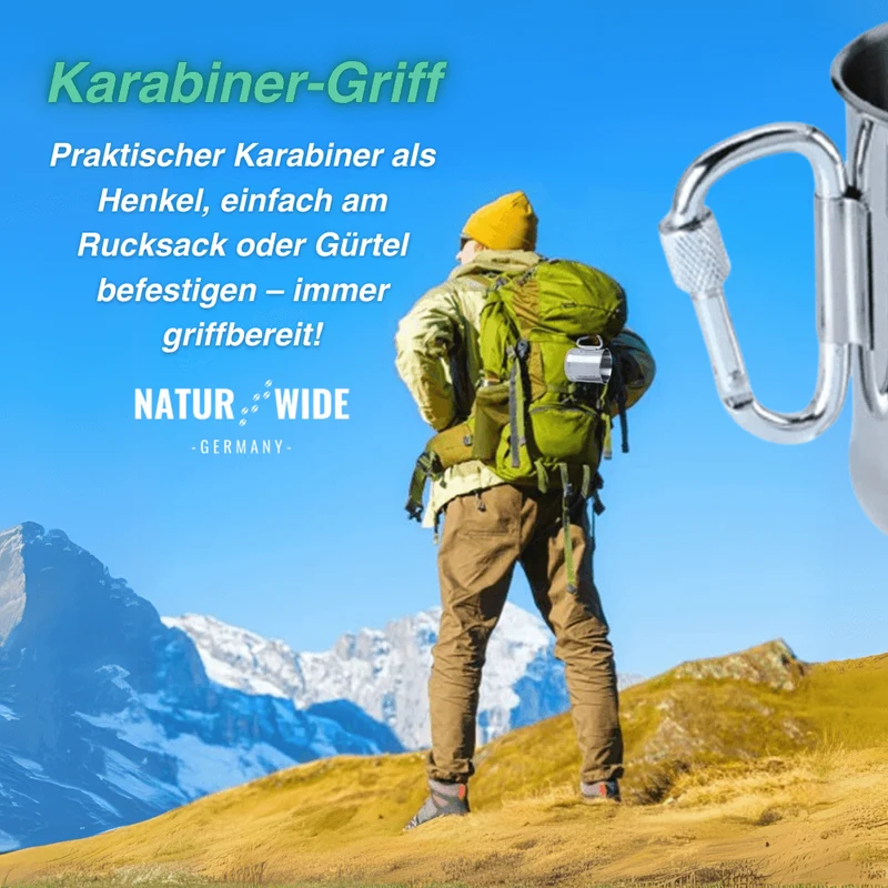 Robuster Edelstahl-Campingbecher