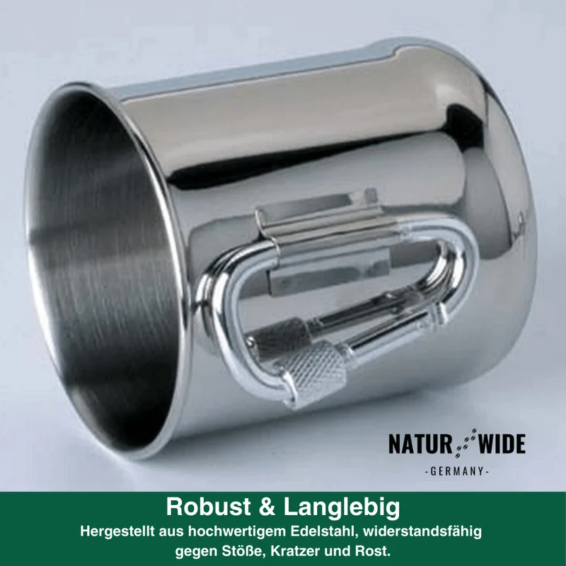 Robuster Edelstahl-Campingbecher
