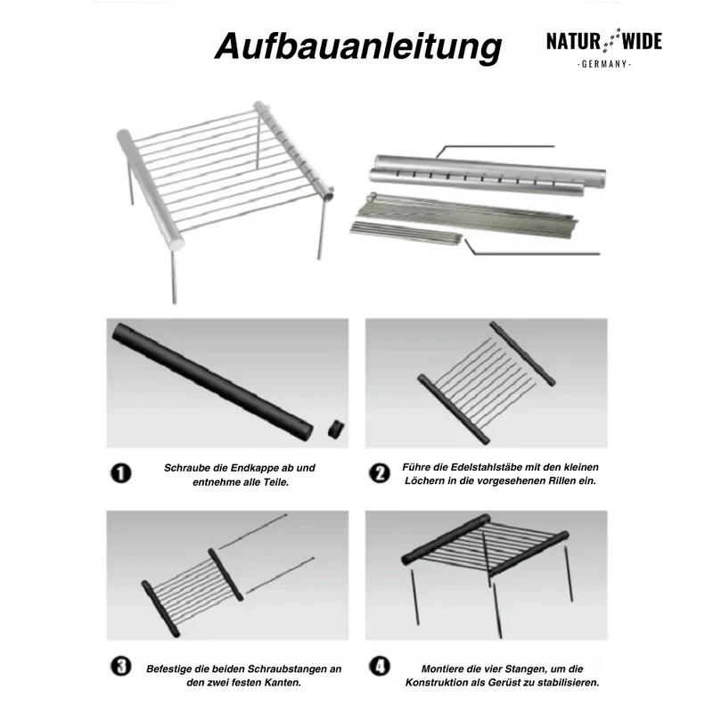 Mini-Faltbarer Edelstahl-BBQ-Grill