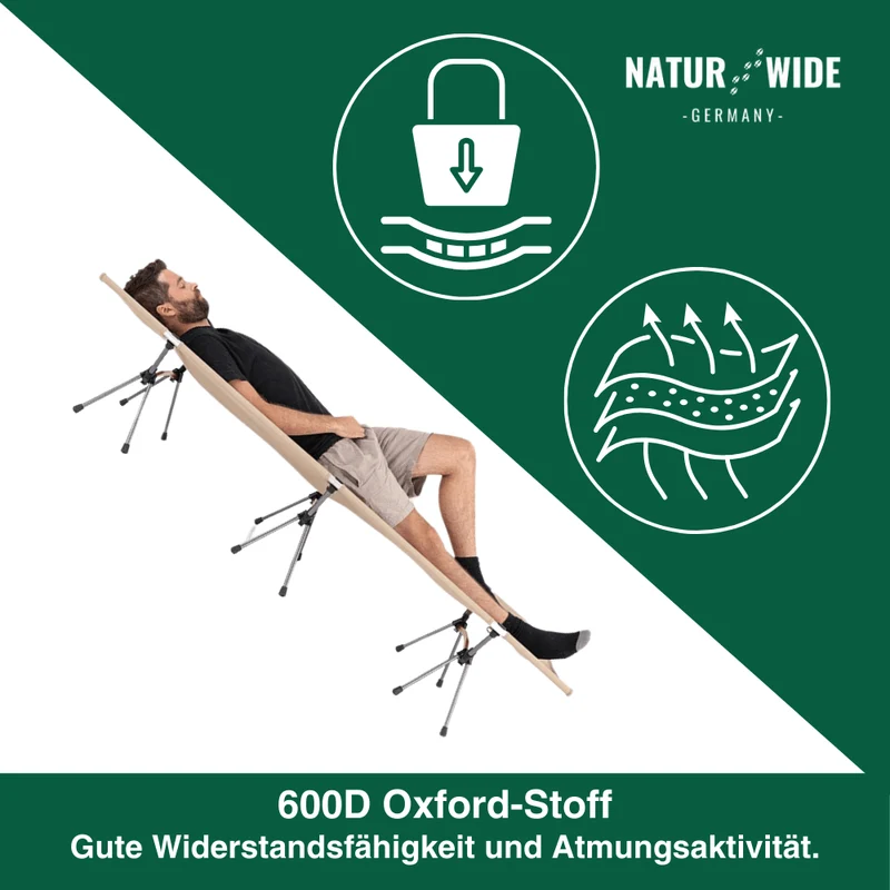 Naturwide Outdoor Feldbett – Ultraleicht & Faltbar