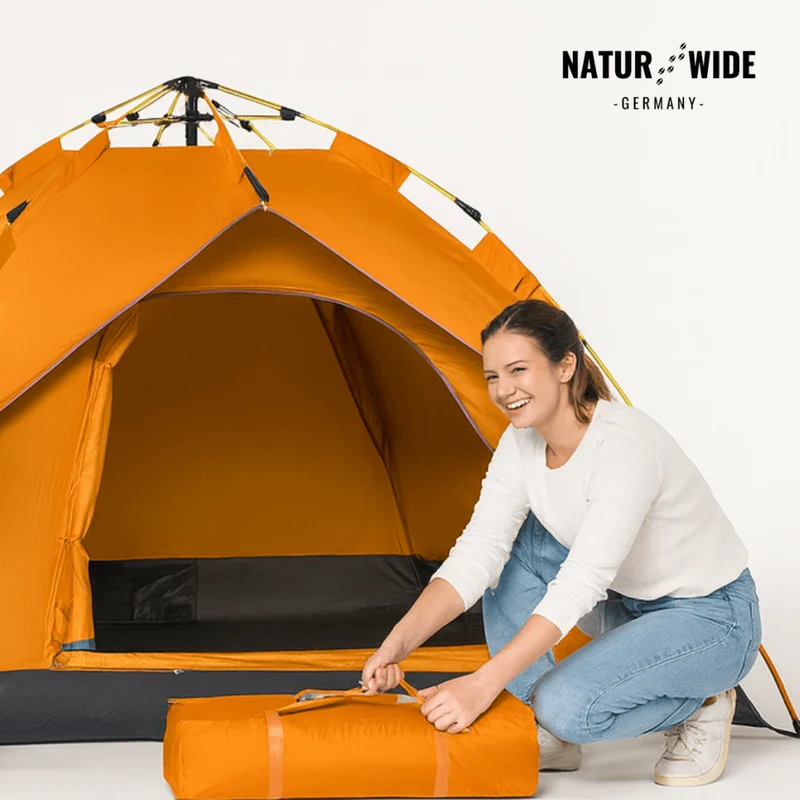 Naturwide Outdoor Zelt - Automatischer Aufbau in 3 Sekunden