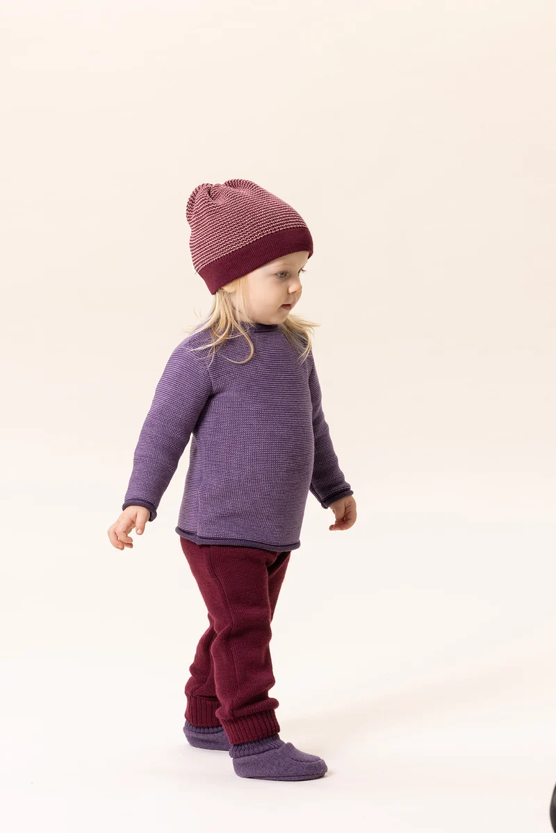 Melange-Pullover Orange-Bordeaux, disana, Wolle