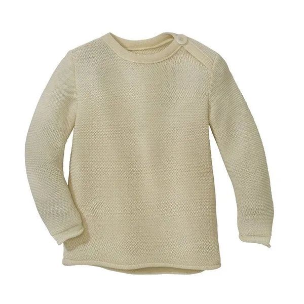 Melange-Pullover, natur, disana, Merinowolle