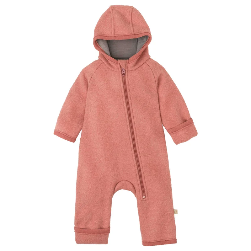 Wollwalk-Zipp-Overall mit Reißverschluss - rose | disana