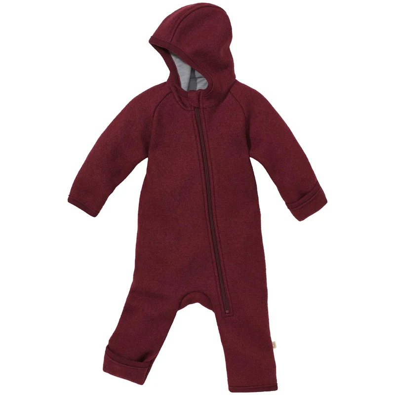 Wollwalk-Zipp-Overall mit Reißverschluss - cassis | disana