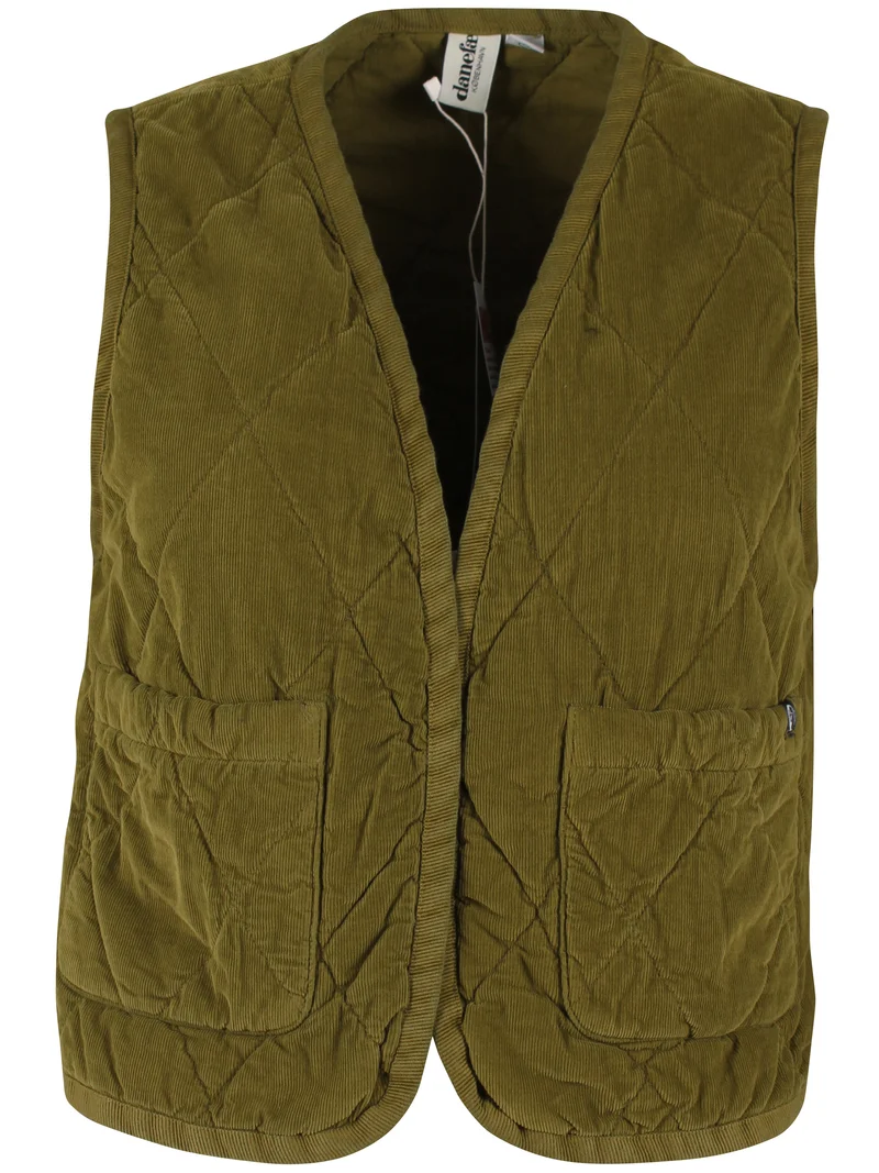 Daneblues Cord Vest Dark Olive